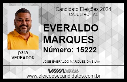 Candidato EVERALDO MARQUES 2024 - CAJUEIRO - Eleições