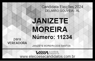 Candidato JANIZETE MOREIRA 2024 - DELMIRO GOUVEIA - Eleições