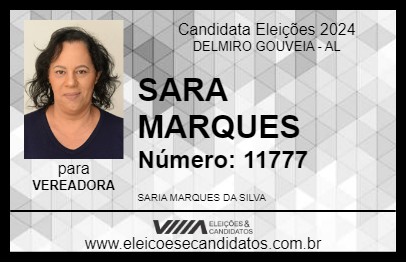 Candidato SARA MARQUES 2024 - DELMIRO GOUVEIA - Eleições