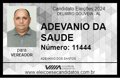 Candidato ADEVANIO DA SAUDE 2024 - DELMIRO GOUVEIA - Eleições