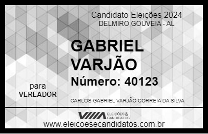 Candidato GABRIEL VARJÃO 2024 - DELMIRO GOUVEIA - Eleições