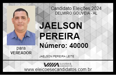 Candidato JAELSON PEREIRA 2024 - DELMIRO GOUVEIA - Eleições