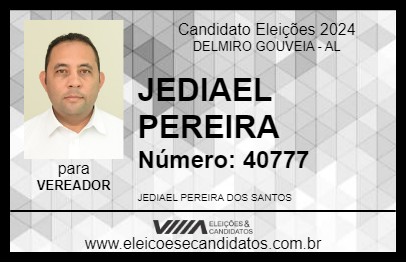 Candidato JEDIAEL PEREIRA 2024 - DELMIRO GOUVEIA - Eleições