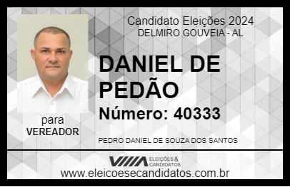 Candidato DANIEL DE PEDÃO 2024 - DELMIRO GOUVEIA - Eleições