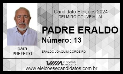 Candidato PADRE  ERALDO 2024 - DELMIRO GOUVEIA - Eleições