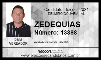 Candidato ZEDEQUIAS 2024 - DELMIRO GOUVEIA - Eleições