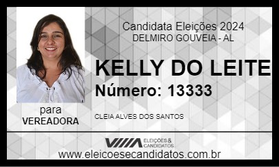 Candidato KELLY DO LEITE 2024 - DELMIRO GOUVEIA - Eleições