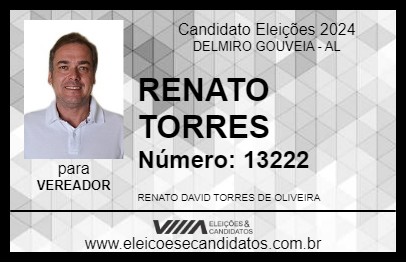 Candidato RENATO TORRES 2024 - DELMIRO GOUVEIA - Eleições