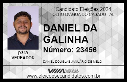 Candidato DANIEL DA GALINHA 2024 - OLHO D\ÁGUA DO CASADO - Eleições