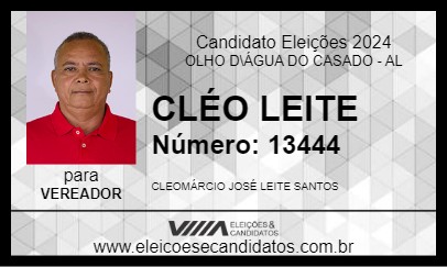 Candidato CLÉO LEITE 2024 - OLHO D\ÁGUA DO CASADO - Eleições