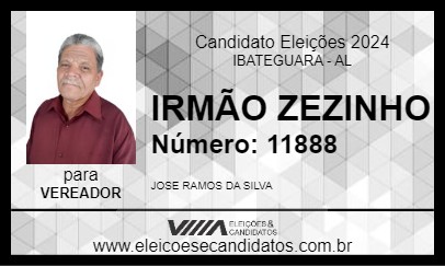 Candidato IRMÃO ZEZINHO 2024 - IBATEGUARA - Eleições