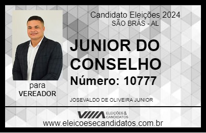 Candidato JUNIOR DO CONSELHO 2024 - SÃO BRÁS - Eleições