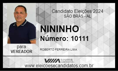 Candidato NININHO 2024 - SÃO BRÁS - Eleições