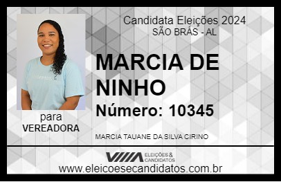 Candidato MARCIA DE NINHO 2024 - SÃO BRÁS - Eleições