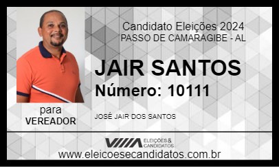 Candidato JAIR SANTOS 2024 - PASSO DE CAMARAGIBE - Eleições