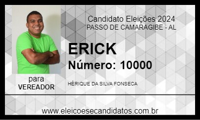 Candidato ERICK 2024 - PASSO DE CAMARAGIBE - Eleições