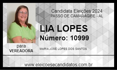 Candidato LIA LOPES 2024 - PASSO DE CAMARAGIBE - Eleições