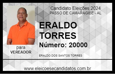 Candidato ERALDO TORRES 2024 - PASSO DE CAMARAGIBE - Eleições