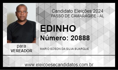 Candidato EDINHO 2024 - PASSO DE CAMARAGIBE - Eleições