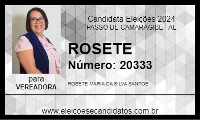 Candidato ROSETE 2024 - PASSO DE CAMARAGIBE - Eleições