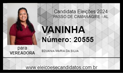 Candidato VANINHA 2024 - PASSO DE CAMARAGIBE - Eleições