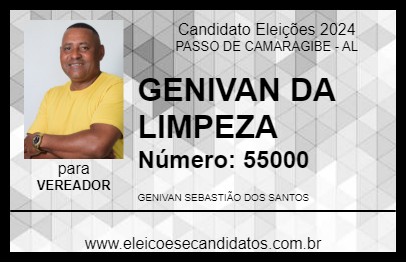 Candidato GENIVAN DA LIMPEZA 2024 - PASSO DE CAMARAGIBE - Eleições