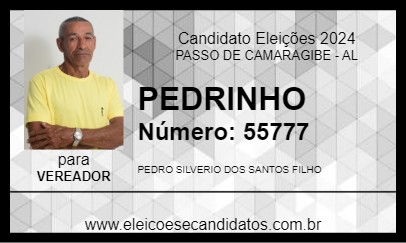 Candidato PEDRINHO 2024 - PASSO DE CAMARAGIBE - Eleições