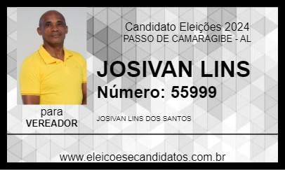 Candidato JOSIVAN LINS 2024 - PASSO DE CAMARAGIBE - Eleições