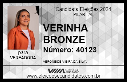 Candidato VERINHA BRONZE 2024 - PILAR - Eleições