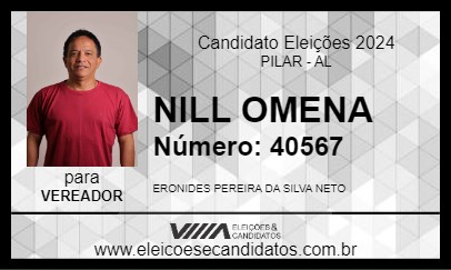 Candidato NILL OMENA 2024 - PILAR - Eleições