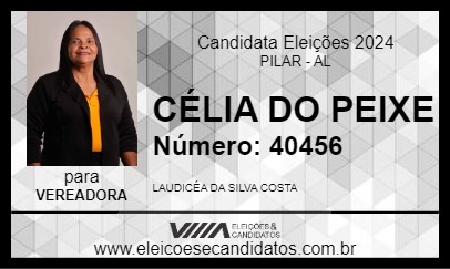 Candidato CÉLIA DO PEIXE 2024 - PILAR - Eleições