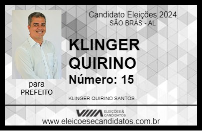 Candidato KLINGER QUIRINO 2024 - SÃO BRÁS - Eleições