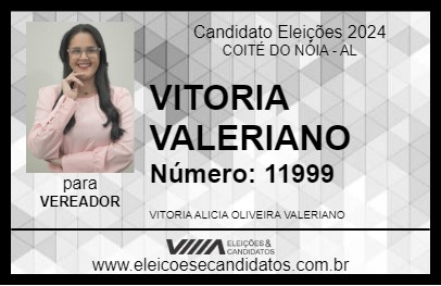 Candidato VITORIA VALERIANO 2024 - COITÉ DO NÓIA - Eleições