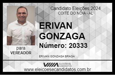 Candidato ERIVAN GONZAGA 2024 - COITÉ DO NÓIA - Eleições