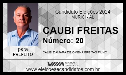 Candidato CAUBI FREITAS 2024 - MURICI - Eleições