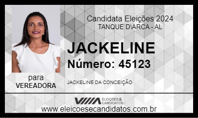 Candidato JACKELINE 2024 - TANQUE D\ARCA - Eleições