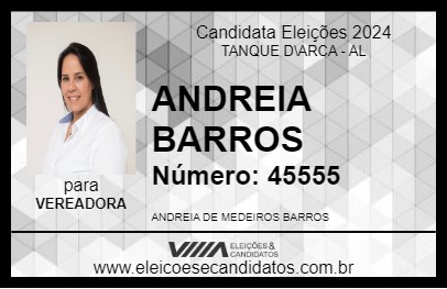 Candidato ANDREIA BARROS 2024 - TANQUE D\ARCA - Eleições