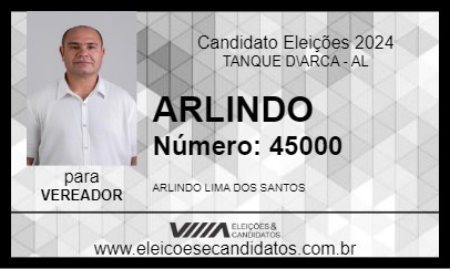 Candidato ARLINDO 2024 - TANQUE D\ARCA - Eleições