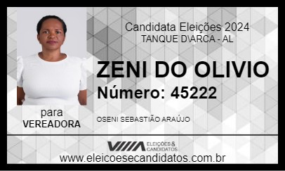 Candidato ZENI DO OLIVIO 2024 - TANQUE D\ARCA - Eleições