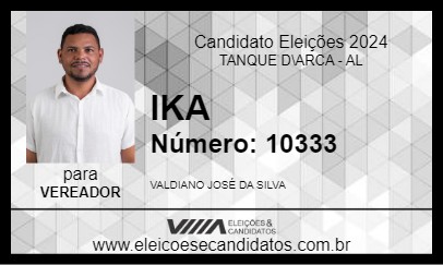 Candidato IKA 2024 - TANQUE D\ARCA - Eleições