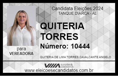 Candidato QUITERIA TORRES 2024 - TANQUE D\ARCA - Eleições