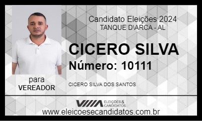 Candidato CICERO SILVA 2024 - TANQUE D\ARCA - Eleições