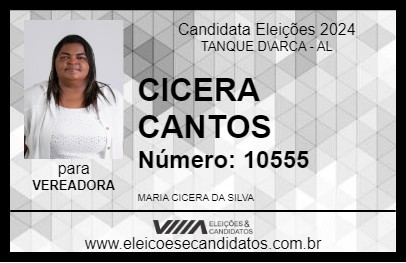 Candidato CICERA CANTOS 2024 - TANQUE D\ARCA - Eleições