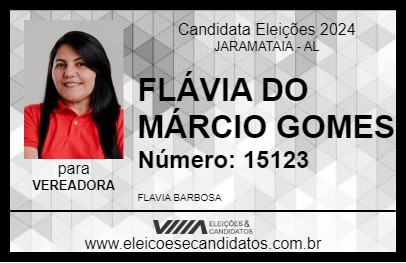 Candidato FLÁVIA DO MÁRCIO GOMES 2024 - JARAMATAIA - Eleições