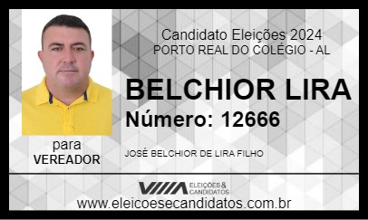 Candidato BELCHIOR LIRA 2024 - PORTO REAL DO COLÉGIO - Eleições