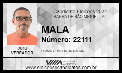 Candidato OSMAN DO CHAPÉU 2024 - BARRA DE SÃO MIGUEL - Eleições