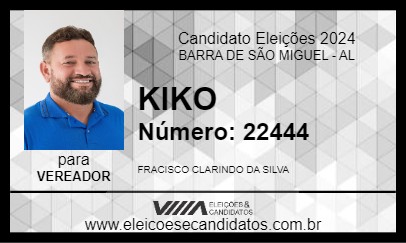 Candidato KIKO 2024 - BARRA DE SÃO MIGUEL - Eleições