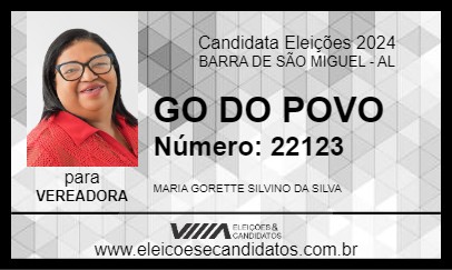 Candidato GO DO POVO 2024 - BARRA DE SÃO MIGUEL - Eleições