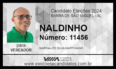 Candidato NALDINHO 2024 - BARRA DE SÃO MIGUEL - Eleições