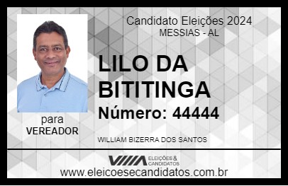 Candidato LILO DA BITITINGA 2024 - MESSIAS - Eleições